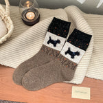 Warm Puppy pattern socks