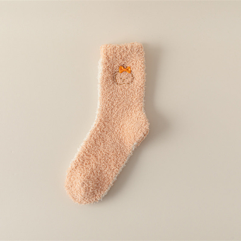 Warm plush socks