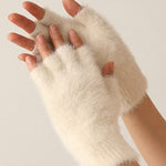 Warm plush gloves