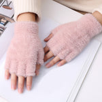 Warm plush gloves