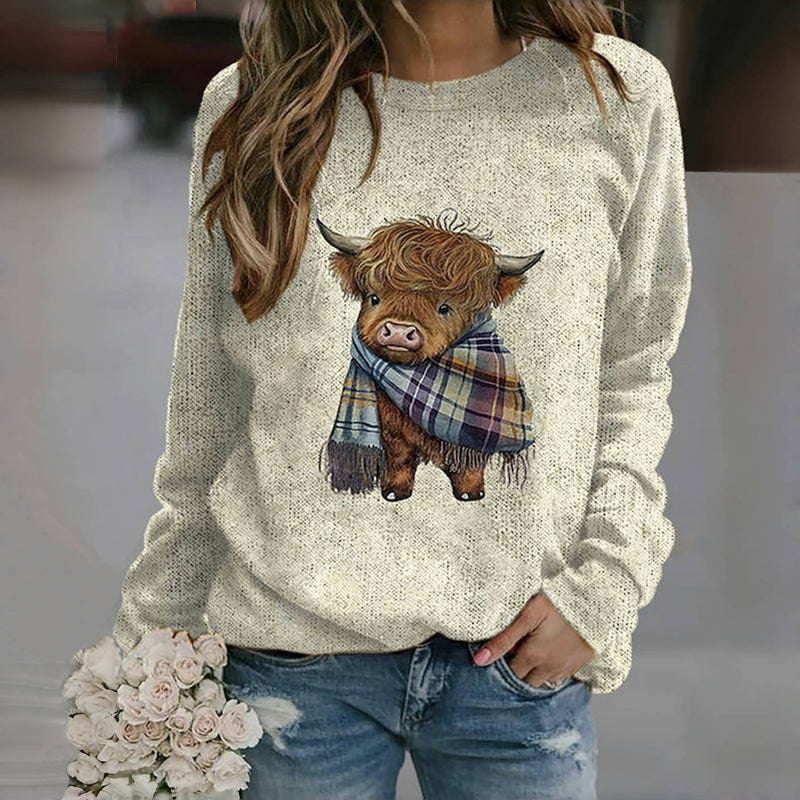 Creative Sweatshirt With Animal Print