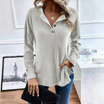 Ensfarvet Casual Sweatshirt