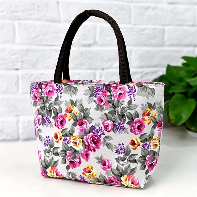 Vintage Taske Med Blomsterprint