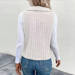 Ensfarvet Casual Cardigan