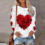 Afslappet T-Shirt Med Blomsterprint