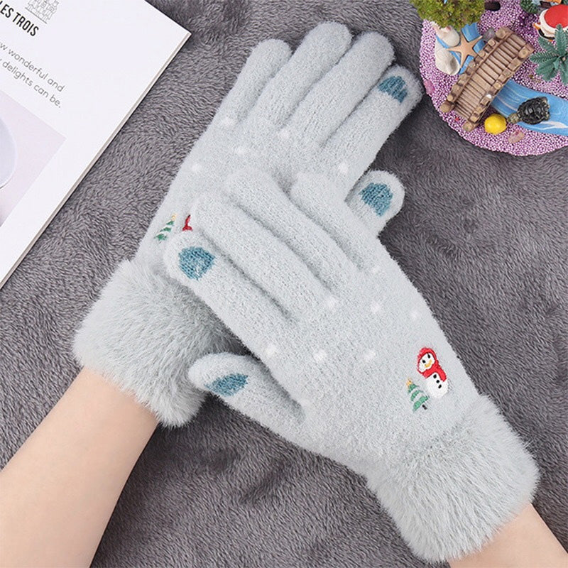 Cartoon Plush Warm Gloves