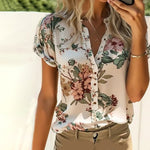 Casual Bluse Med Blomsterprint