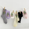 Floral Jacquard Breathable Socks