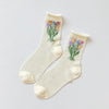 Floral Jacquard Breathable Socks