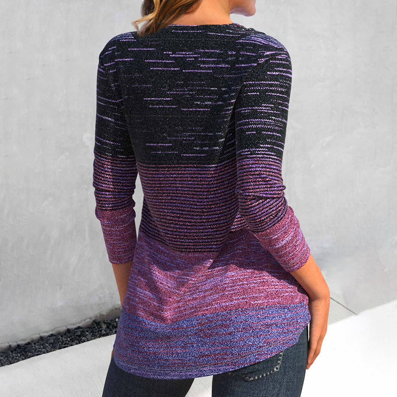 Vintage Colorful Striped Blouse
