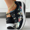 Platform Sneakers Med Blomsterprint