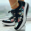 Platform Sneakers Med Blomsterprint