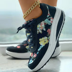 Platform Sneakers Med Blomsterprint