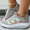 Platform Sneakers Med Blomsterprint