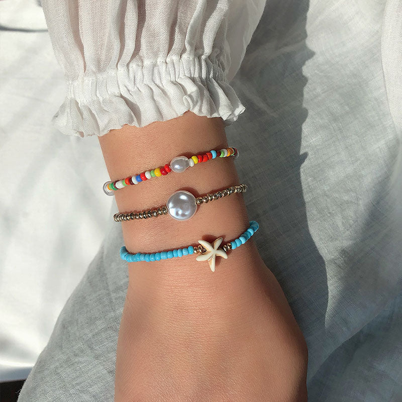 Bohemian Pearl Bracelet Set