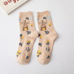 Pack of 5 pairs of flowered socks