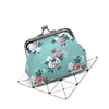 Coin purse with flower pattern