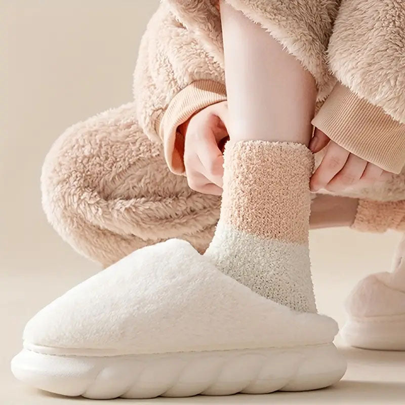 Warm plush socks