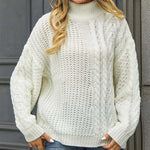 Afslappet Kabelstrikket Sweater