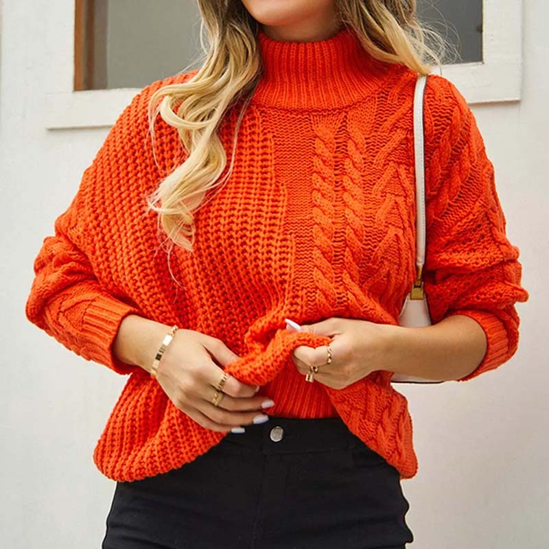 Afslappet Kabelstrikket Sweater