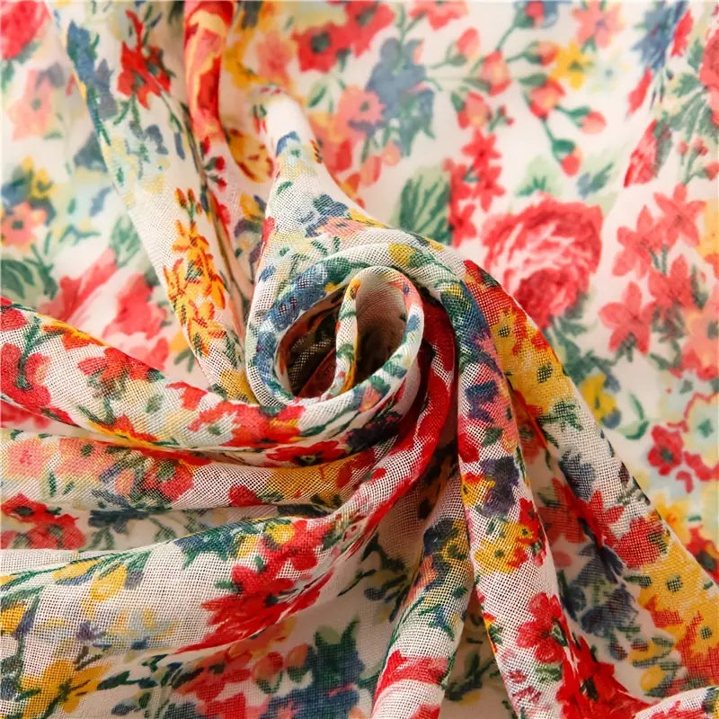 Vintage Floral Scarf