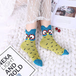 Creative Socks With Owl Print