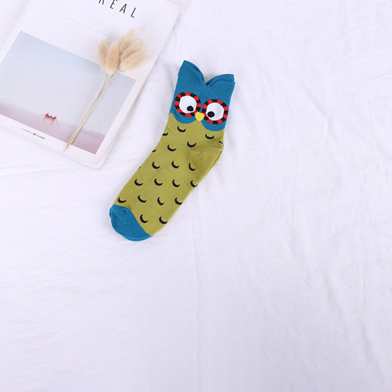 Creative Socks With Owl Print