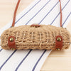 Vintage Half Round Straw Bag