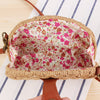 Vintage Half Round Straw Bag