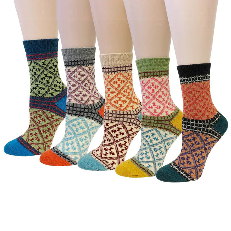 Pack of 5 pairs of vintage socks