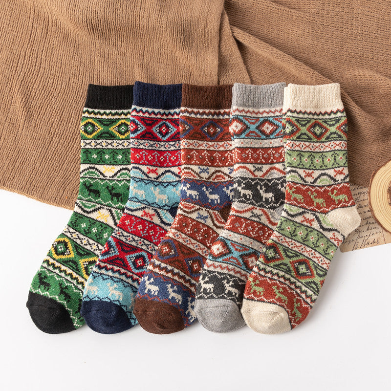 Pack of 5 pairs of ethnic socks