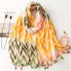 Casual scarf with geometric pattern