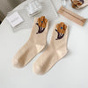 Relaxed Floral Jacquard Socks