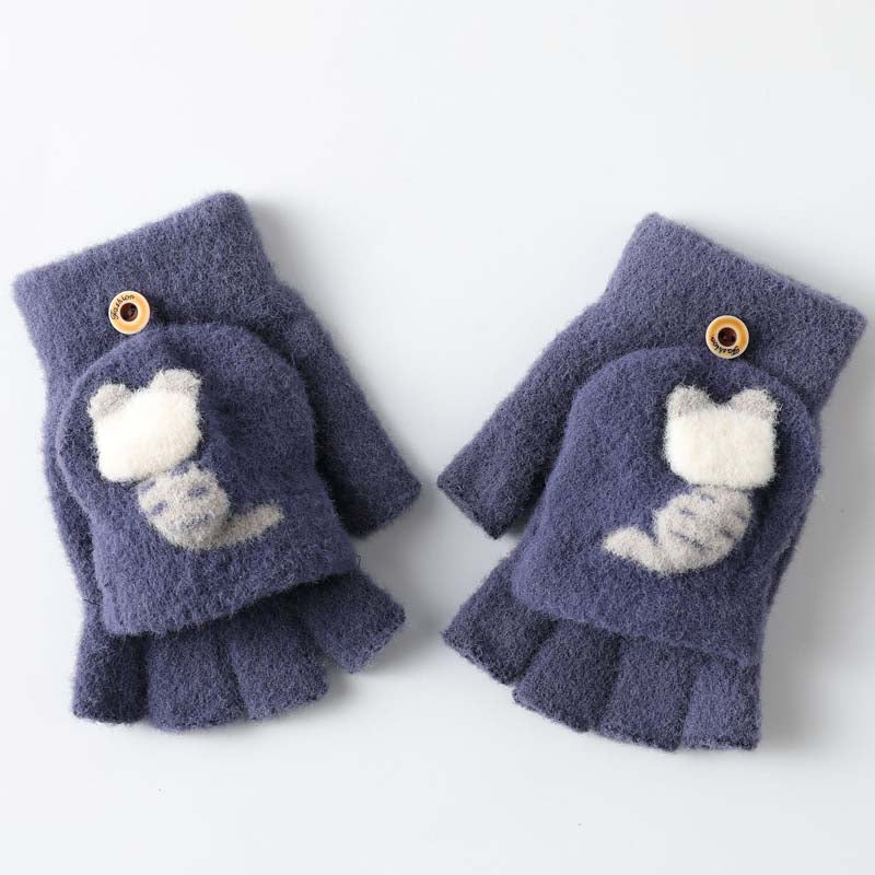 Warm Cartoon Cat Gloves