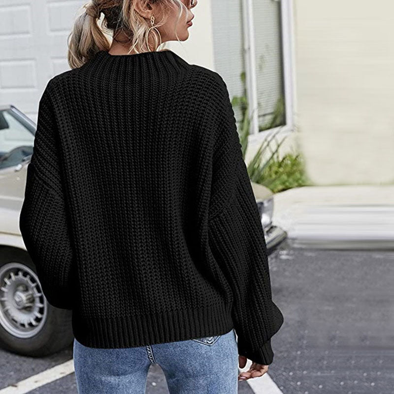 Afslappet Kabelstrikket Sweater