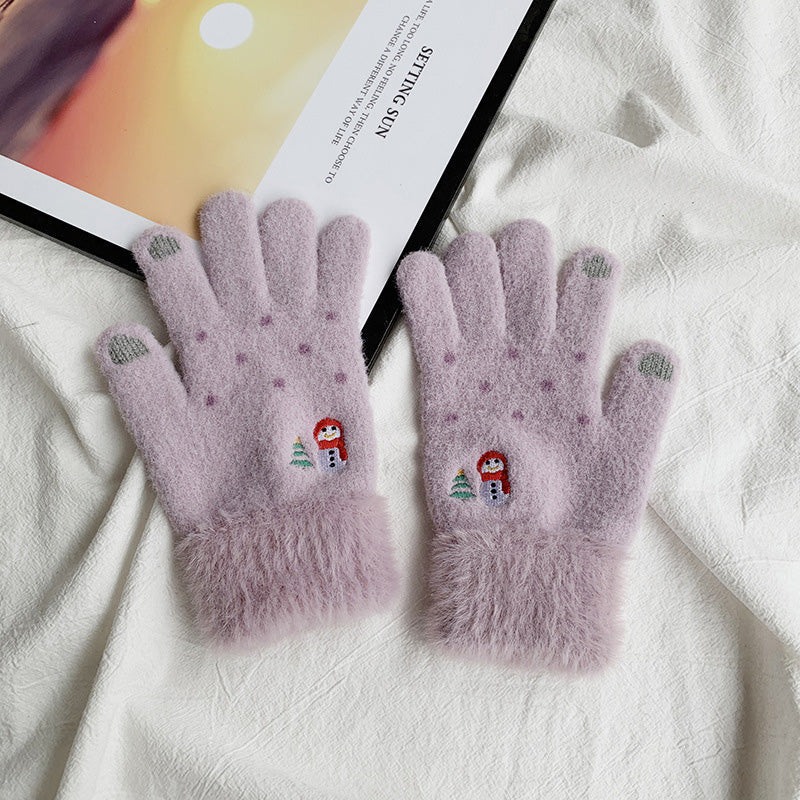 Cartoon Plush Warm Gloves