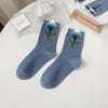 Relaxed Floral Jacquard Socks