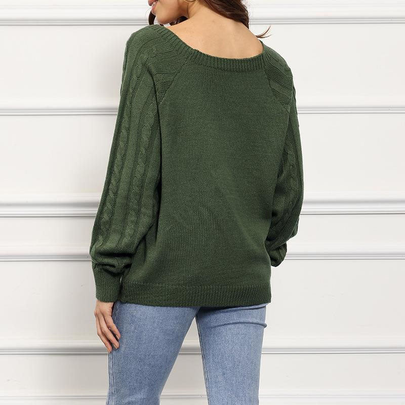 Afslappet Kabelstrikket Sweater