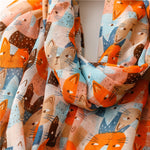 Creative scarf with cat print