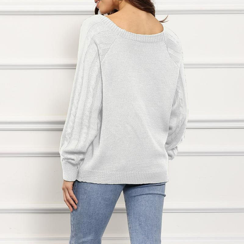 Afslappet Kabelstrikket Sweater