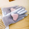 Warm plush gloves