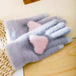 Warm plush gloves