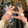 Warm plush gloves