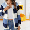 Afslappet Stribet Strik Cardigan