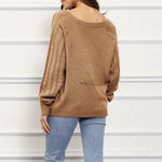 Afslappet Kabelstrikket Sweater