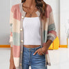 Afslappet Stribet Strik Cardigan