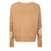 Afslappet Blomsterstrikket Cardigan