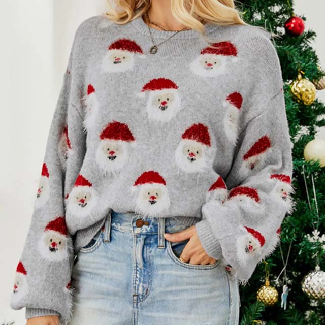 Afslappet Julestrikket Sweater