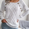 Afslappet Kabelstrikket Sweater