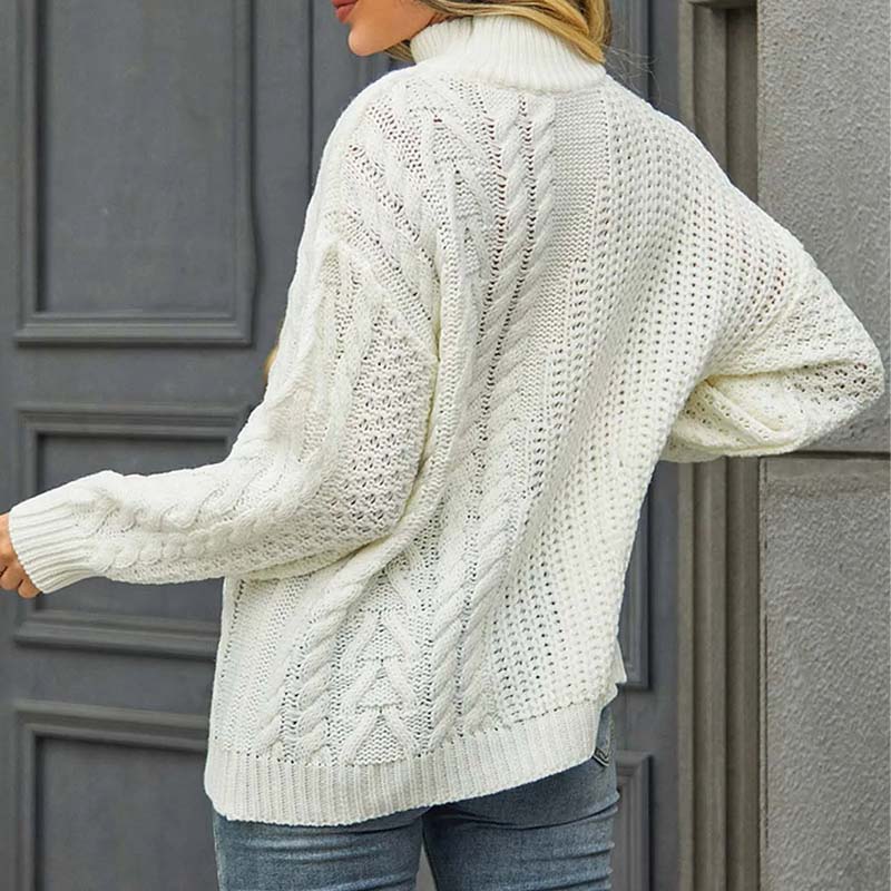 Afslappet Kabelstrikket Sweater